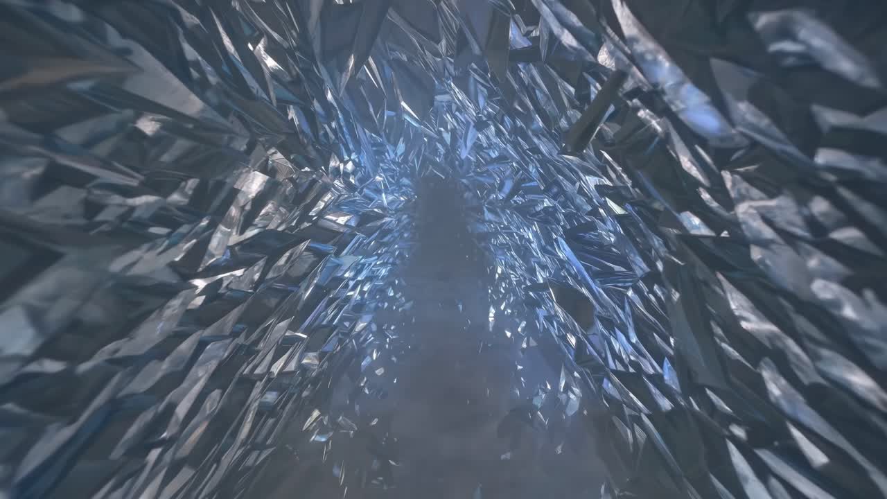 추상적인 크리스탈 터널