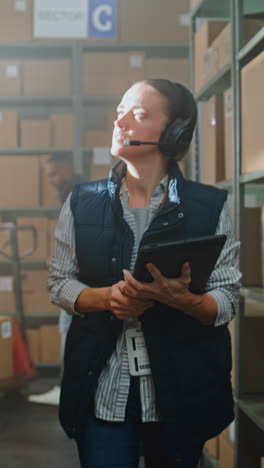 warehouse staff managing inventory