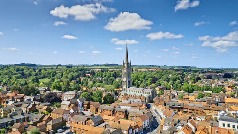 Vista-Aérea-Captura-Louth,-Una-Joya-Medieval-En-Lincolnshire.