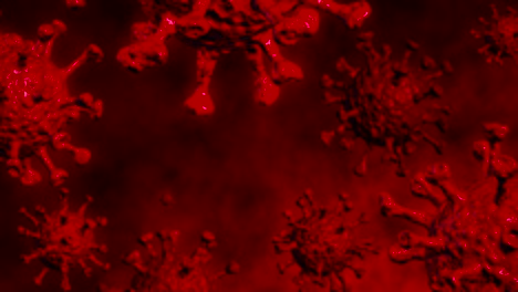 coronavirus abstracto que se mueve en la célula del virus - gráficos en movimiento (bucle)