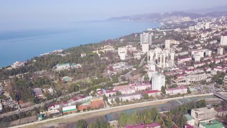 paisaje urbano costero vista aérea