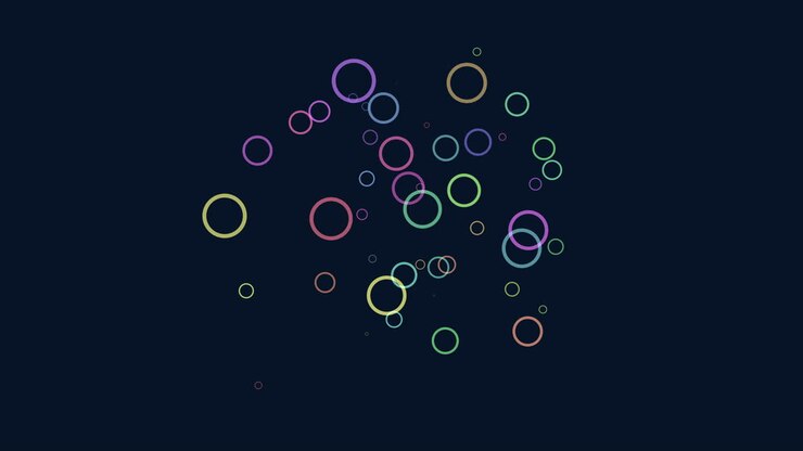 Coriandoli e glitter colorati in volo su gradiente blu 4
