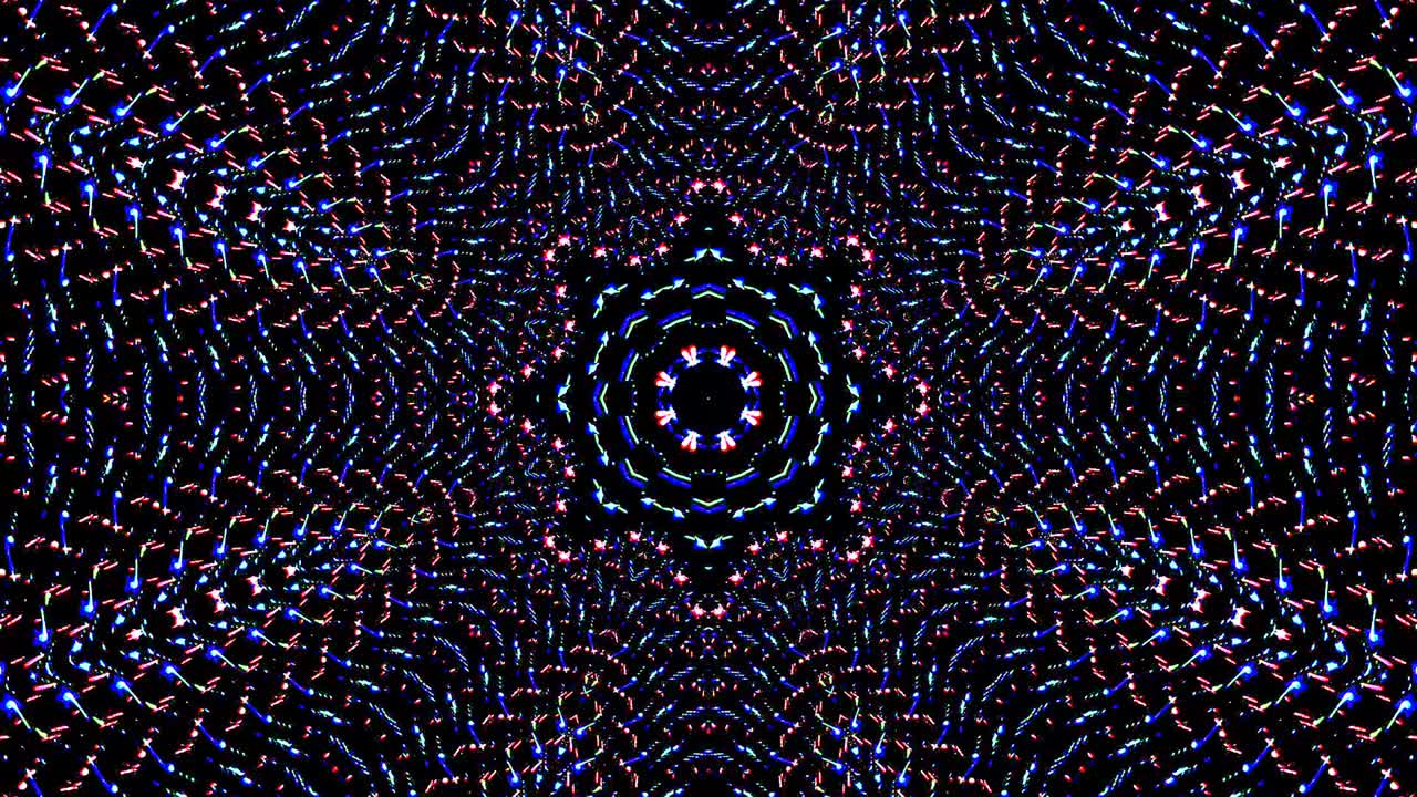 Beautiful abstract kaleidoscope that shines, a radiant light that regulates the subtle movements