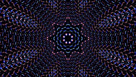 hermoso caleidoscopio abstracto que brilla, una luz radiante que regula los movimientos sutiles