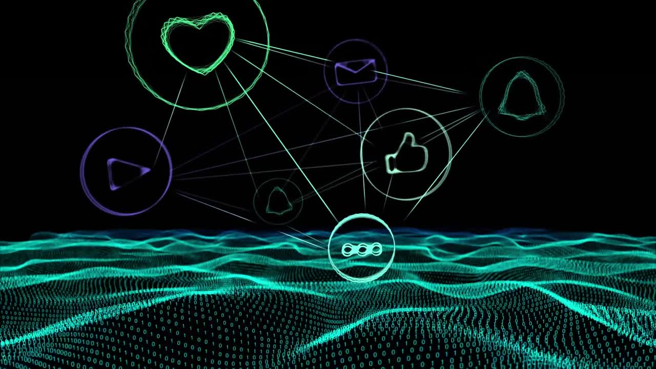 3d 소셜 아이콘 네트워크