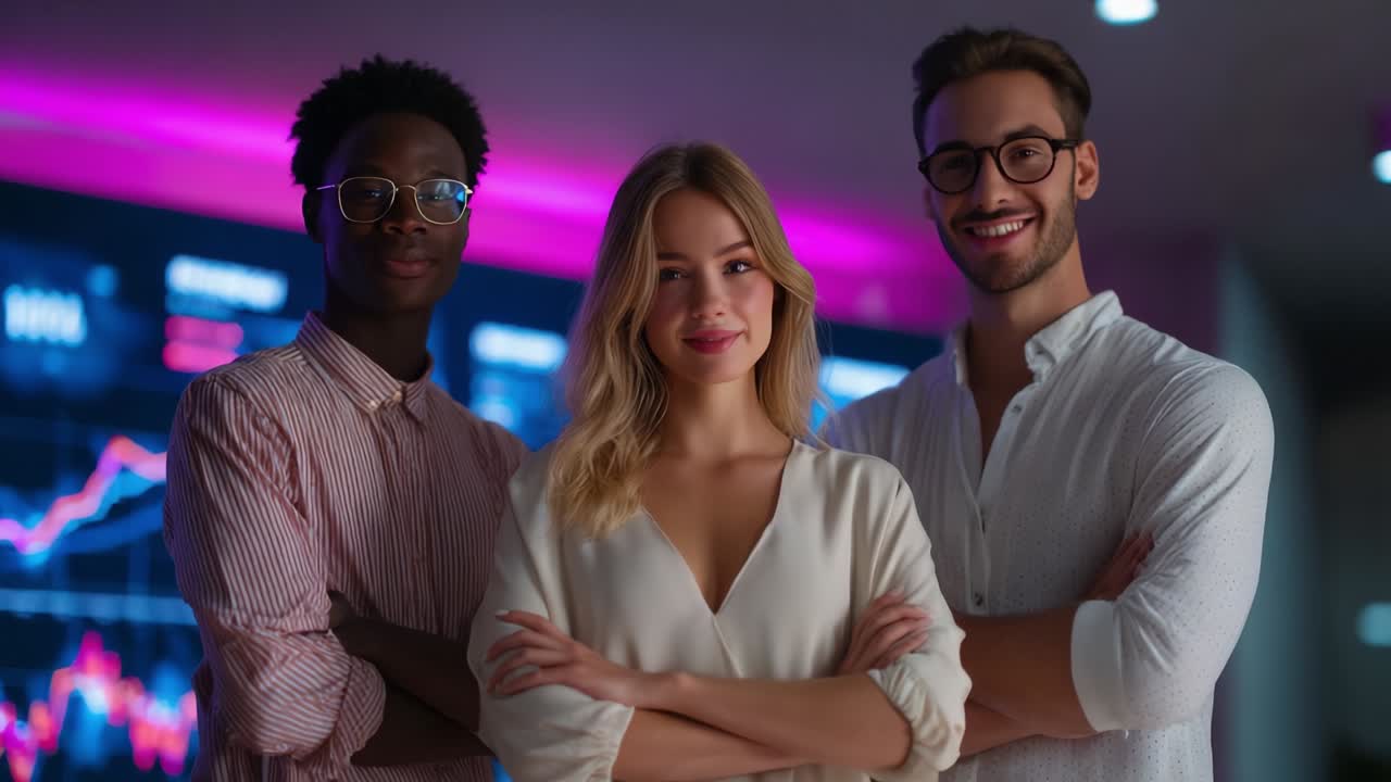 Selvsikkert erhvervshold analyserer finansielle data