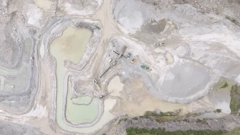 aerial view of a quarry mining site