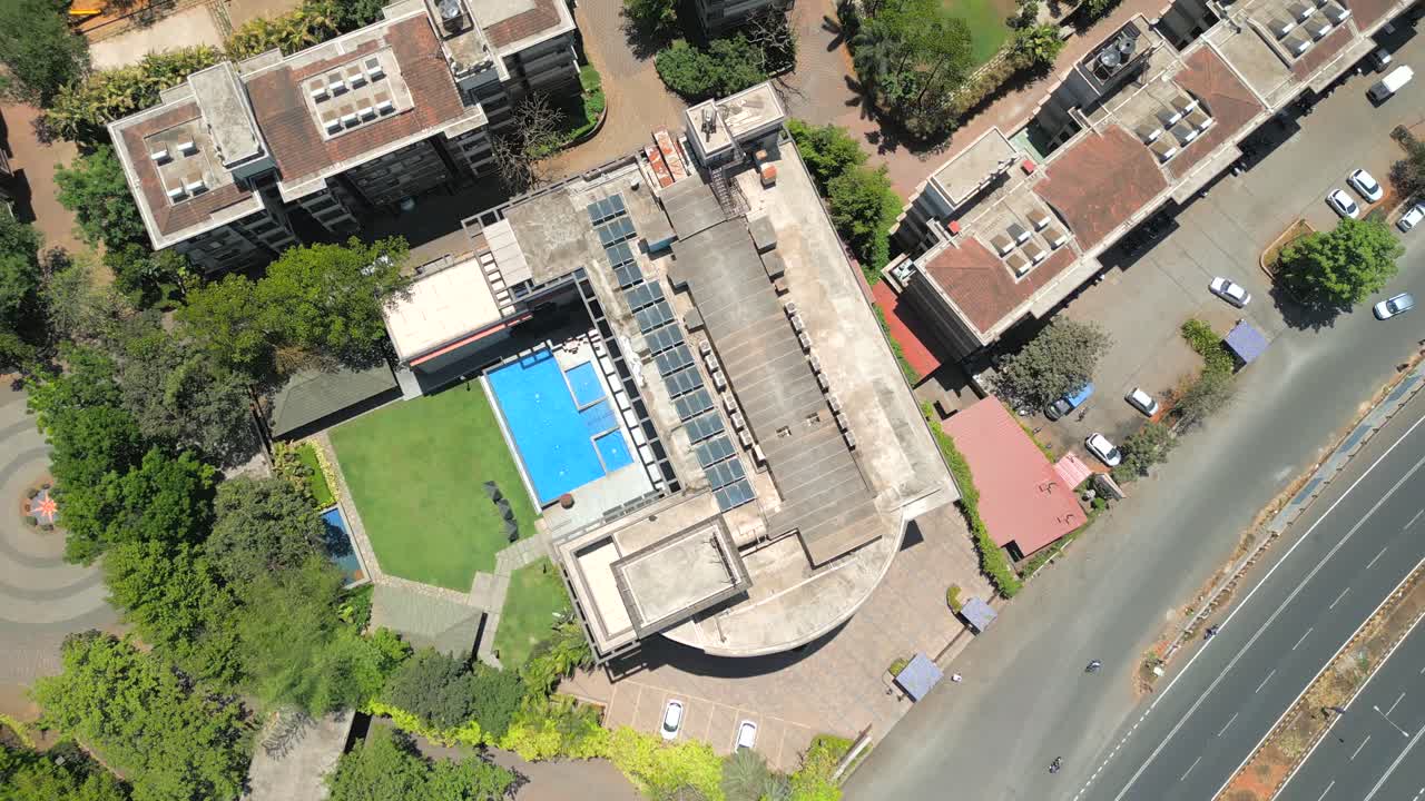 hotel de ojo de pájaro de arriba 360d vista en goa india