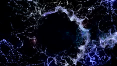 anillo de partículas fondo de animación abstracto
