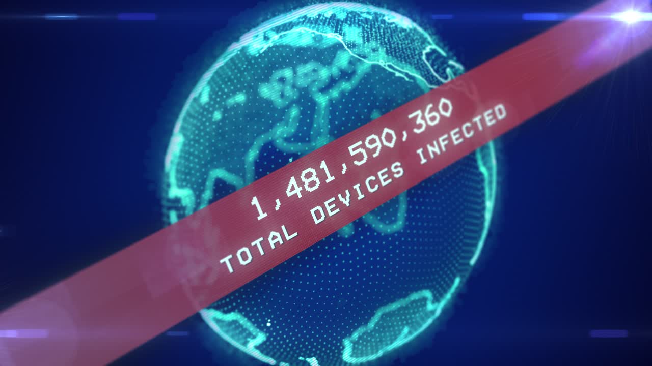 4k global hacking attack number of gadgets and computers infected with virus countdown of infected