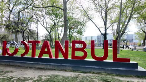istanbul sign in a park