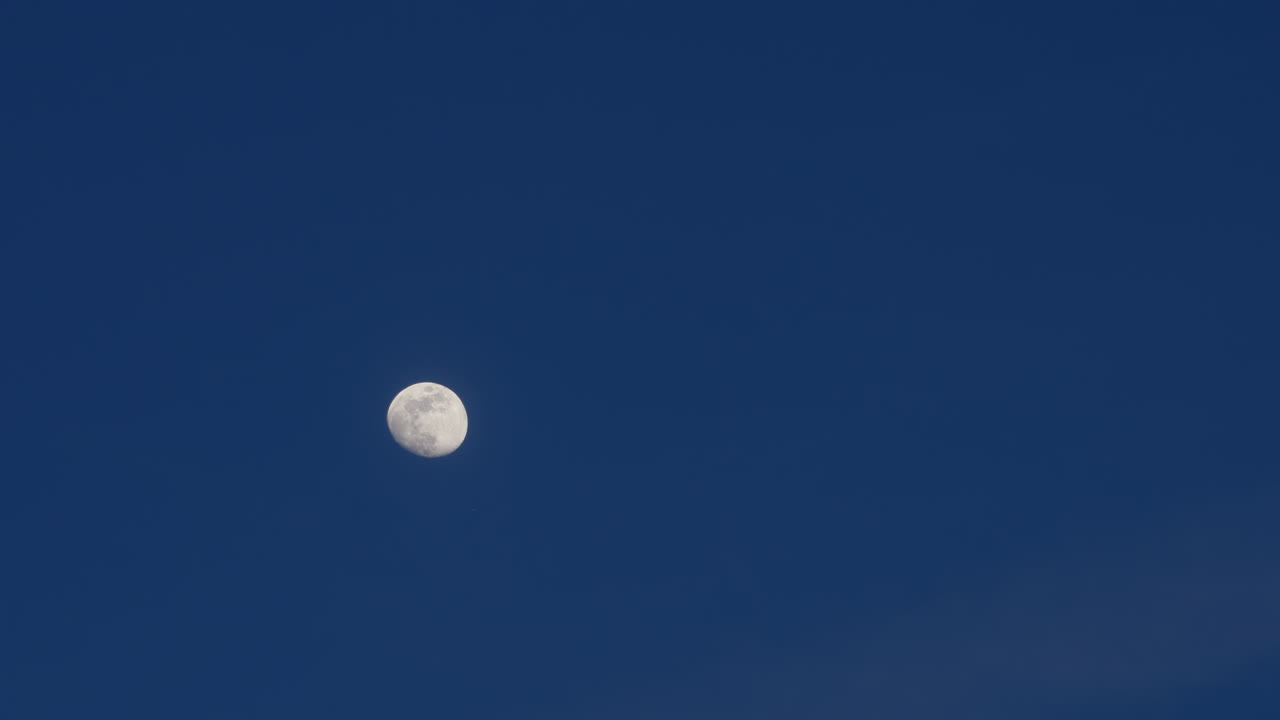 Moon at dusk with a clear sky