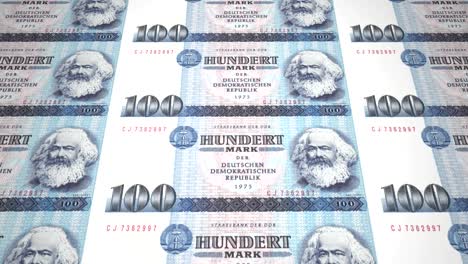 banknotes of one hundred german marks of the old german republic, cash money