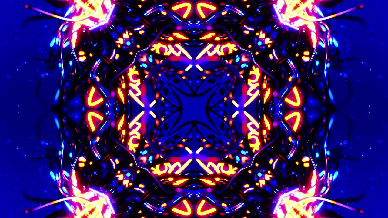 Virus under water. Kaleidoscope VJ loop