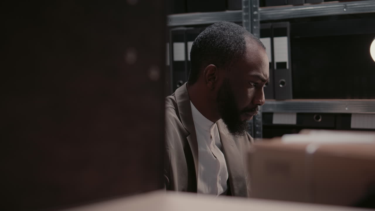 Man working in archive
