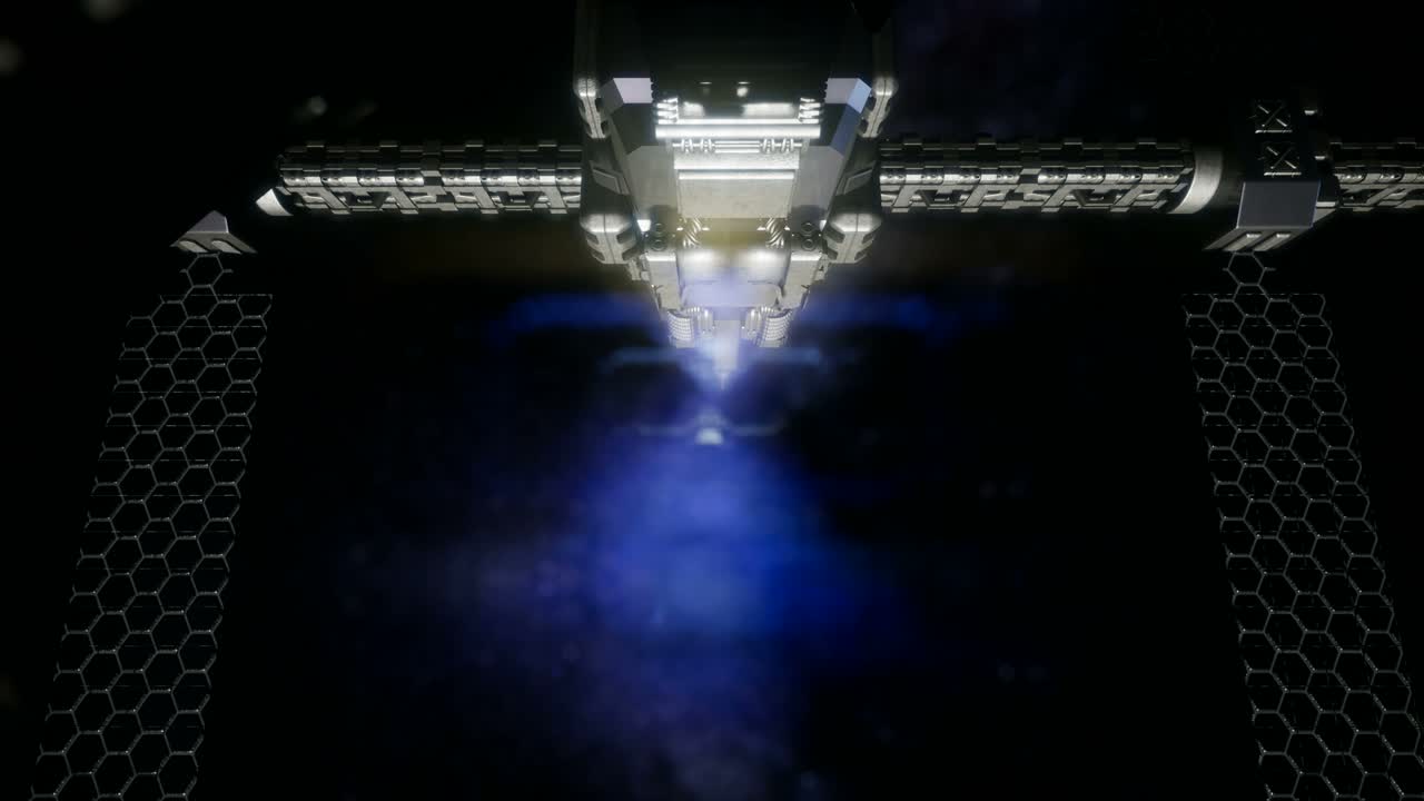 우주를 여행하는 우주선