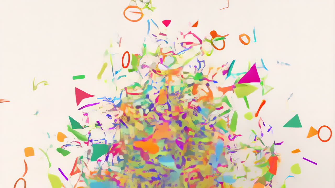 Vibrant Confetti Explosion on a Light Background