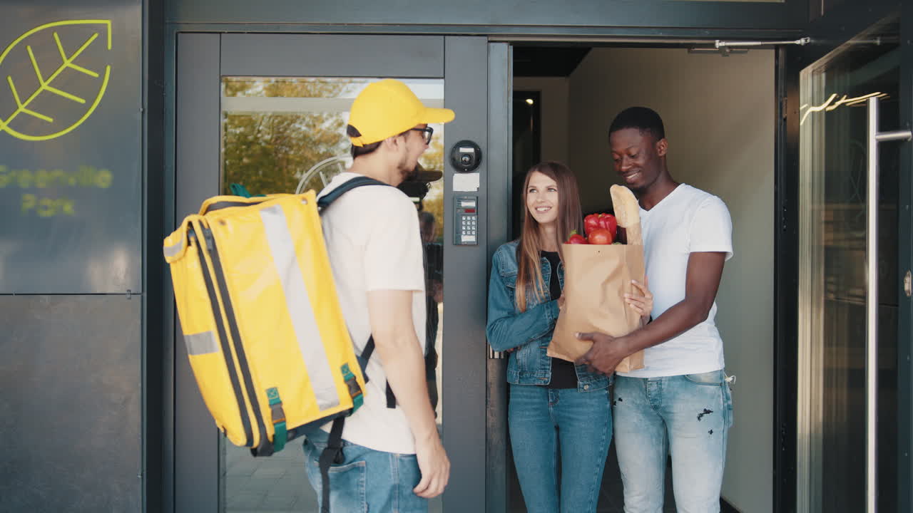 Food Delivery to a Couple at Their Door