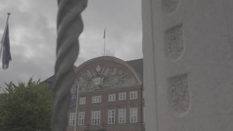 slotsholmsgade building in copenhagen on a cloudy day log