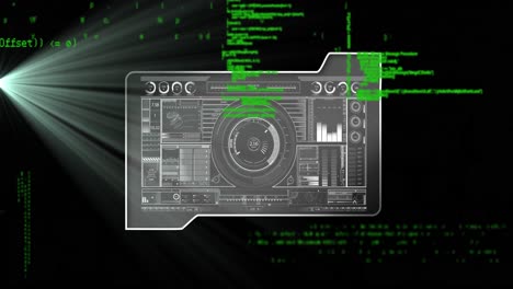 animación del escaneo del alcance y el procesamiento de datos