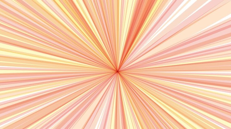 Abstract design of sunburst useful in motion banner design. Animated orange illustration. Radial pattern.