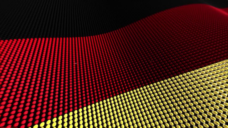Bandiera della Germania in Loop con Particelle in Movimento