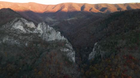 seneca rocks morning drone far out circle