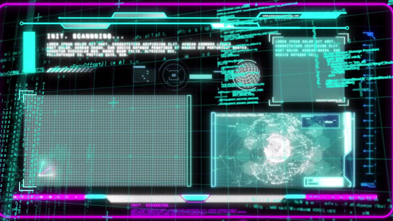 Animation of data processing on interface