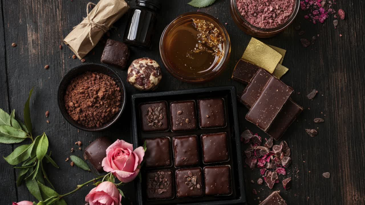 다크 초콜릿,, 장미 조리