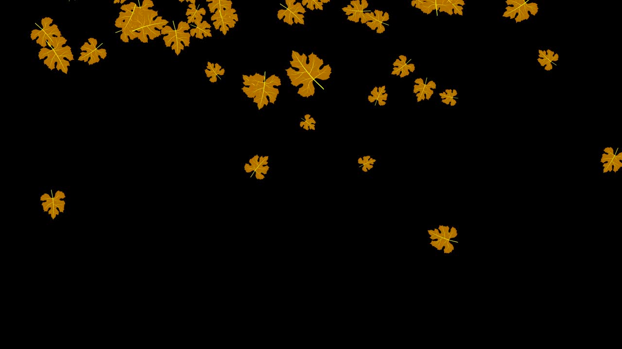 잎이 떨어지는 애니메이션 스크린 세이버