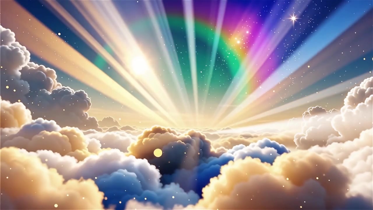 Christian Heavenly Light Worship Background