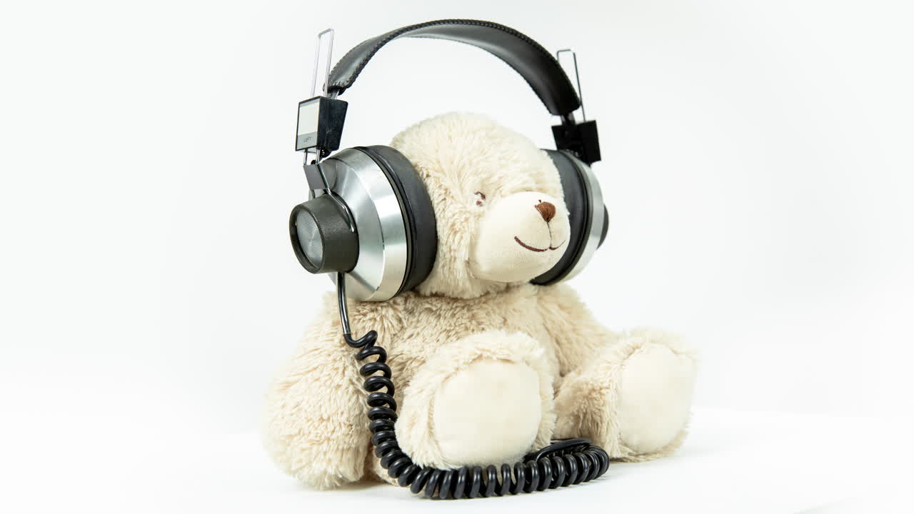 Bamse med hovedtelefoner