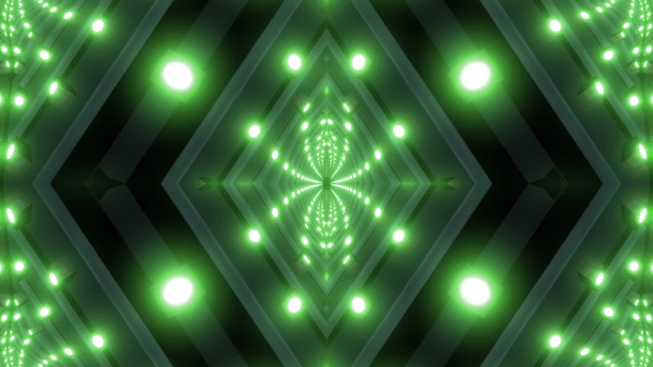 Glowing Green Tunnel Kaleidoscope