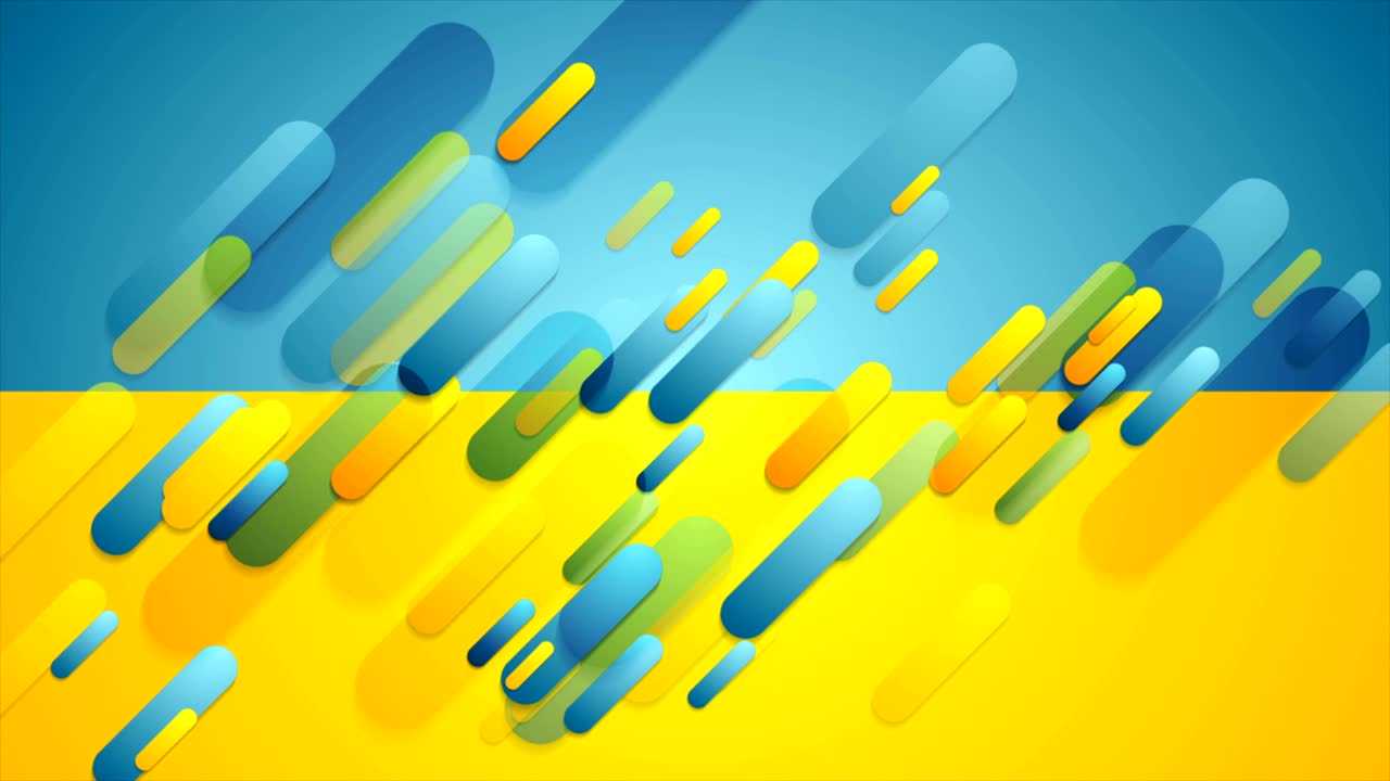 Blue and yellow contrast tech corporate video animation