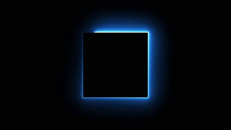 abstract glowing neon blue square