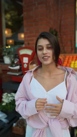 woman at a fruit stand