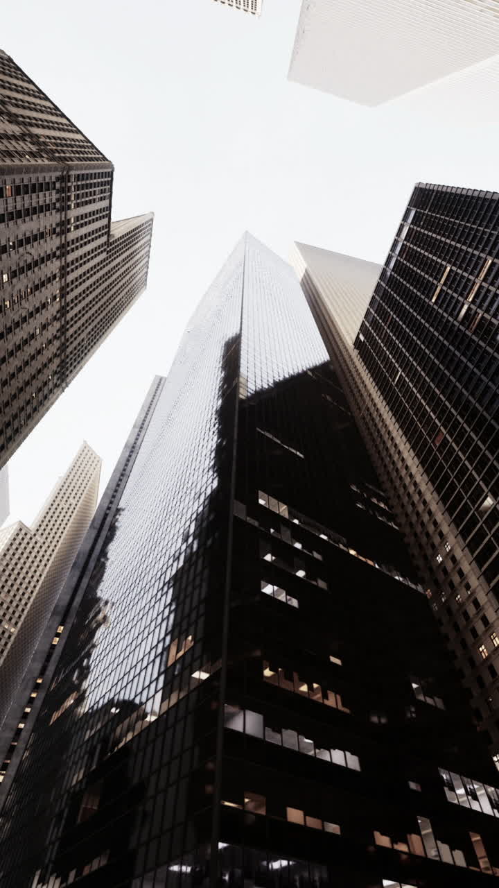 una vista de altos rascacielos