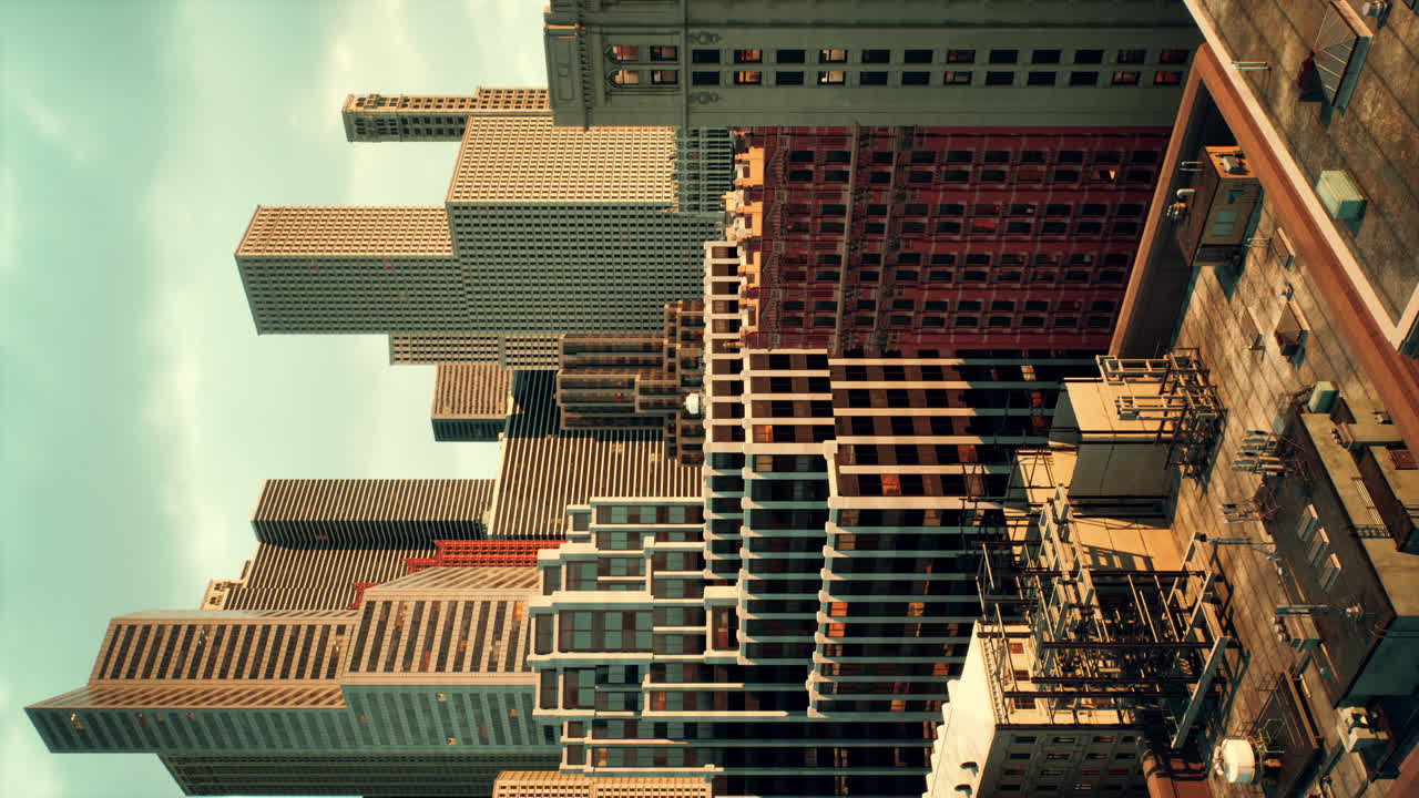 horizonte vertical de la ciudad de nueva york por la noche