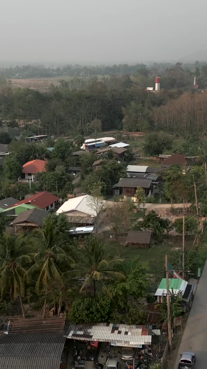 태국 의 한 마을 의 공중 사진