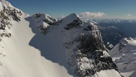 amazing view of the northwest face of matier on a sunny winter day