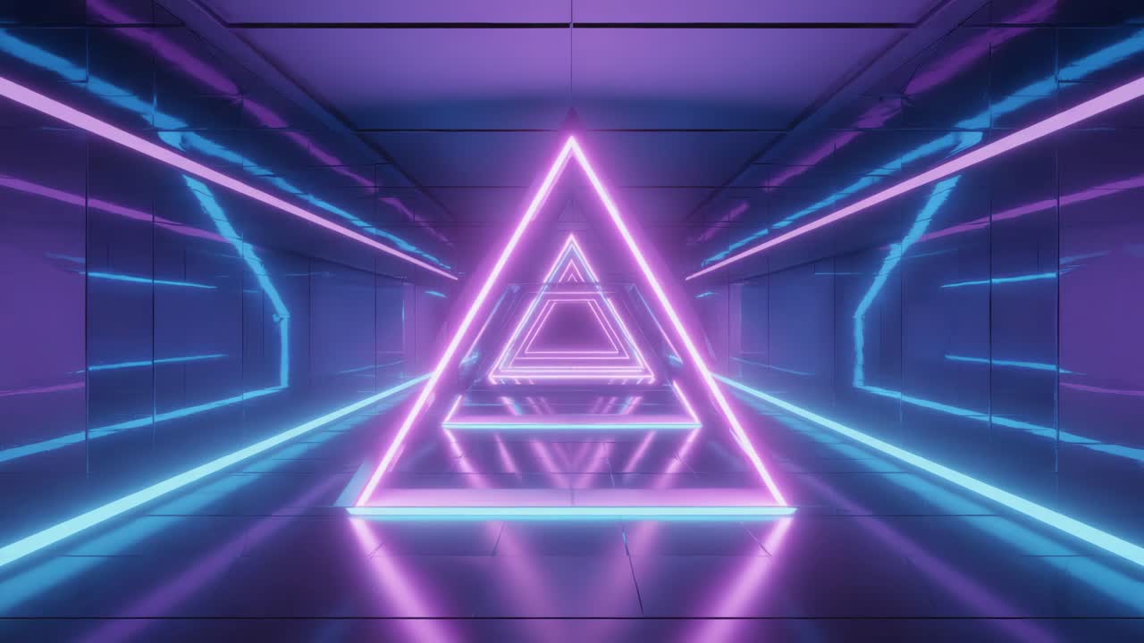 el túnel de neón futurista