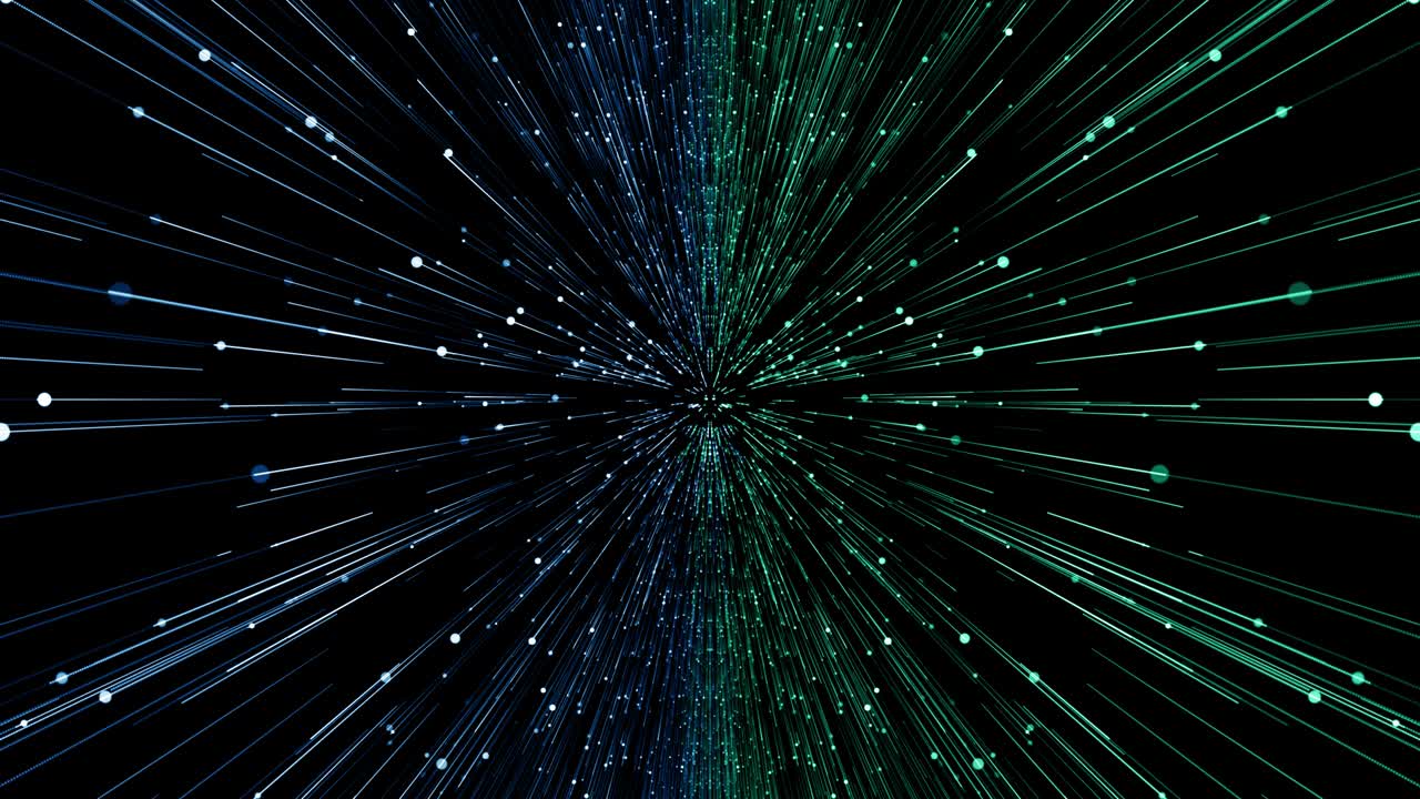 partículas azul verde evento juego tráiler títulos escenario de concierto cinematográfico bucle de fondo