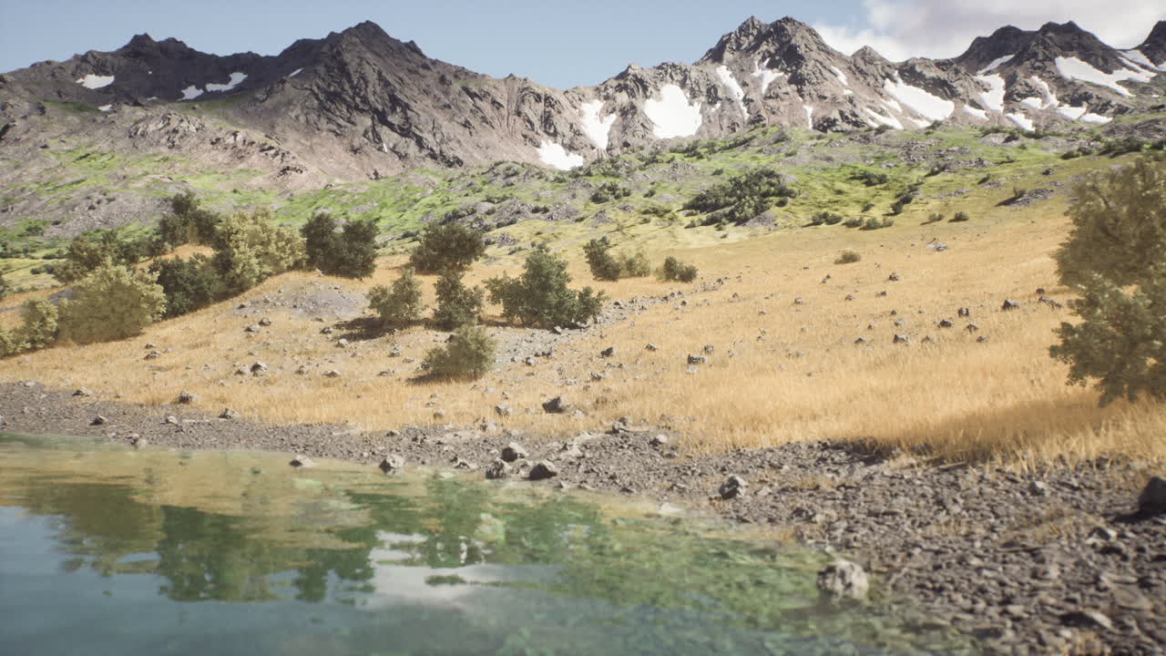 아름다운 산악 호수 풍경