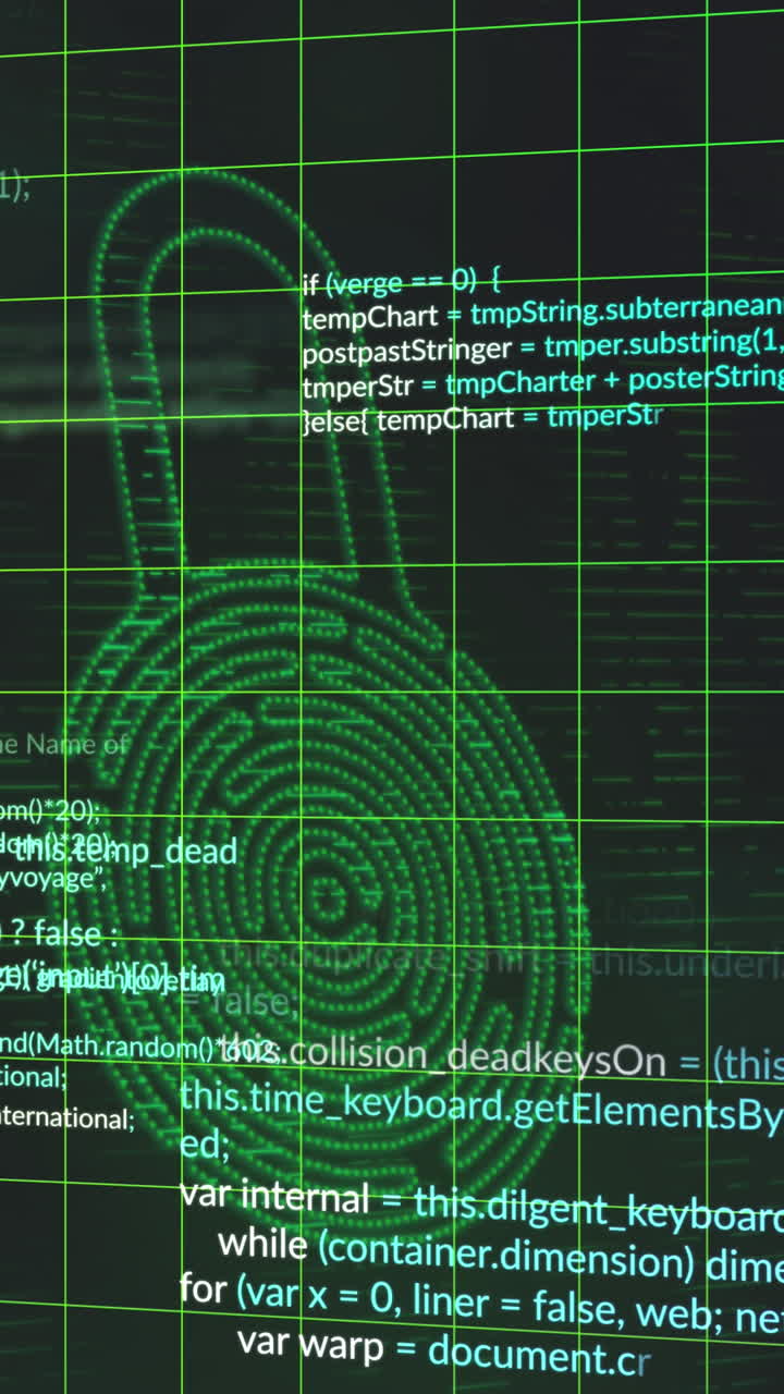 animación del procesamiento de datos sobre un fondo negro