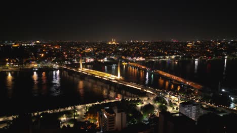 4k cinematic drone footage at haliç altin boynu bridge in istanbul - turkey_09