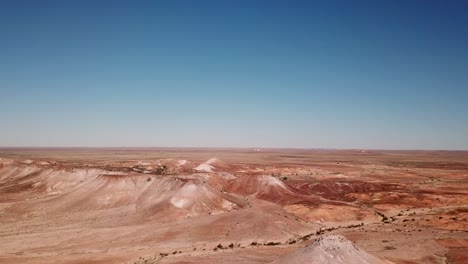 aerial view of the coober pedy mountains in the australian outback