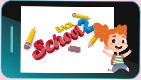 Animation-of-back-to-school-text-on-black-background