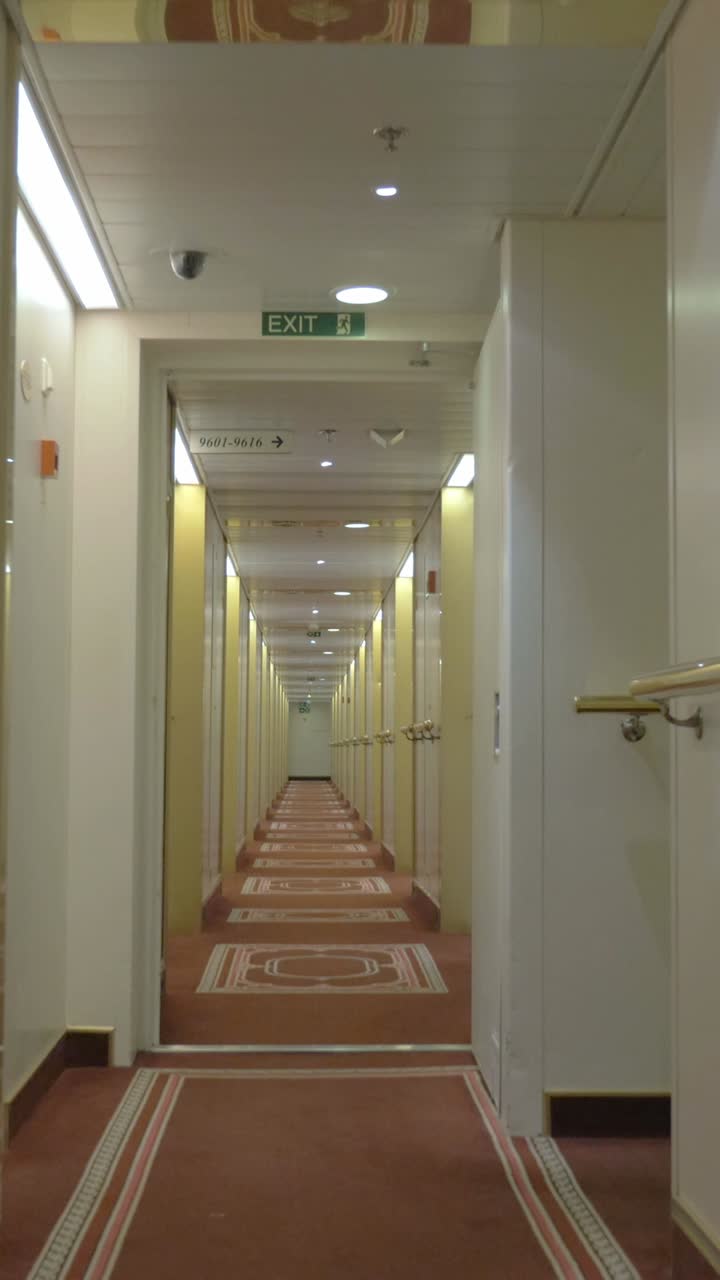 Hallway in a hotel or cruise ship