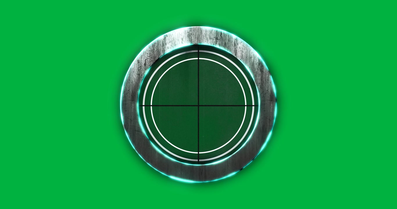 Animazione di un cerchio di caricamento verde e bianco su sfondo nero.