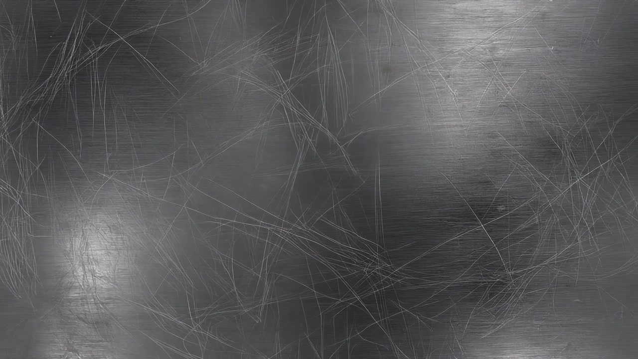 Close-up of Scratched Brushed Metal Surface Texture